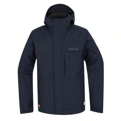 Timberland Men's Soft Woven Hooded Jacket, AF WR Benton Shell, Casual Outdoor Sports Commuter Jacket