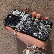 Funda para teléfono Racing Glory Collage Compatible con fundas para teléfonos   17  16 Pro Max  15 Pro Max  13 y  12 Acabado plateado premium hecho de material de TPU que brinda protección contra golpes y caídas Un regalo fantástico para entusiastas del automovilismo, amigos, familias y ocasiones especiales - Negro - Ver 2