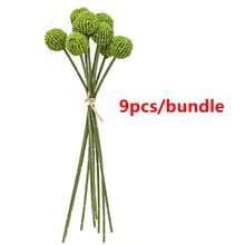 1束9头金球槌花鼓槌菊花金棒球人造花束，家居装饰，桌面摆件，咖啡桌装饰品 - 多色 - 查看 13