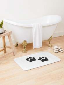 Paws Sticker Bath Mat Made Of Microfiber, Quickdrying And AbS1orbent Fce Material, Hine WaS1HAble, Stain Resistant, Suitable For Room DE1coration, Kitchen, BatH1Room, S1Hower Room, Etc. - Diatomaceous Earth Floor Mats - View 1