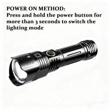 Linterna LED XHP90 súper brillante de largo alcance, linterna táctica recargable por USB, resistente al agua, iluminación de emergencia para exteriores - Estrella - Ver 10