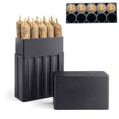 SZBTKBEST 10-Hole/5-Hole King Size Pre-Roll Cone Holder Case | Classic Pre Rolled Cone Storage Box,Pre-Roll ABS Storage Box Odor-Proof & Waterproof - Ideal For Freshness, Perfect For Home,Outdoor Use, Storage Boxes For King Size