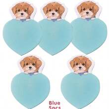 Cute Cartoon Animal Sticky Notes, School/Office Memo Stickers - Blue Dog [5 Copies Distributed] - View 11
