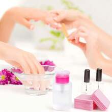 200/400/1000pcs Nail And Eyelash Cleaning Pad, False Eyelash Adhesive Glue Cleaning Wipes, Nail Care Set - Pink - View 3