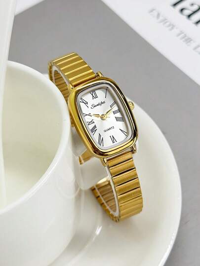 1款复古椭圆形罗马数字女士腕表，奢华气质石英表，简约休闲风，商务风，适合搭配各种场合，是自用和送礼的最佳选择。