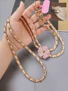 Long Floral Leather Lanyard Strap, Sturdy Camera Neck Strap, Crossbody Phone Holder, Anti-Lost Outdoor Accessory - Multicolor - View 9