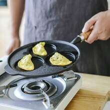 Living And Home 3-Hole Cast Iron Frying Pan,Kitchen Pot Pan For Stove - Black - View 7