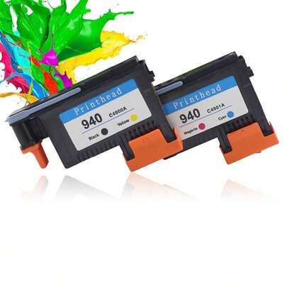 Printhead 940 para HP Officejet Pro 8500A – cartucho doble color de alto rendimiento, fabricado con estándares de calidad internacional, ofrece impresiones nítidas sin manchas ni rayas, perfecto para facturas, informes y proyectos escolares.