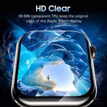 6pcs New Transparent Soft TPU Screen Protector Film Compatible With Apple Watch Series 10/Ultra/SE/8/7/6/5/4/3/2/1 38/40/41/42/44/45/49mm - Clear - View 3