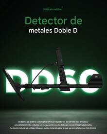 Set profesional de detector de metales ajustable, detector de metales con bobina doble D resistente al agua, gran pantalla LCD retroiluminada, buscador de oro de alta precisión para aventuras al aire libre en la playa, chip avanzado: 5 modos mejorados que incluyen localización precisa, todos los metales, disco, memoria y joyas, poste ajustable, 3 modos de sonido de frecuencia. - Negro - Ver 6