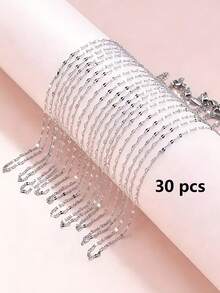 1/100pcs/Pack Multi-Color Stainless Steel K-Plated Basic Chain Necklace, DIY Jewelry Making Chain Necklace Can Be Worn Separately - Multicolor - View 33