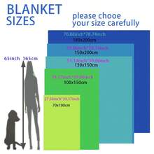 Printed Flannel Blanket, Soft Lightweight All Season Air Conditioner Blanket, Portable Warm Cover Blanket For Student Dormitory Bedroom Sofa Decor - Multicolor - View 3