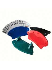 1个扑克牌架，塑料免提卡架，用于纸牌游戏，扑克牌架支架，扑克牌架底座。派对游戏和活动用品，节日派对礼物。节日和派对用品，家居和日常必需品。 - 彩色 - 查看 7