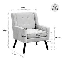 Living Room Chairs - Beige + Upholstered - View 10