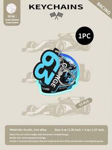 2D Cartoon Character Keychain, Racing Car Sports Keychain, Suitable For Car Enthusiasts, Birthday Gifts, Keychains, Car Key Chains, Packaging Decorations, Backpacks And Indoor Decorations - 1 Keychain (double-sided Printing, Requires Peeling Off the Protective Film). - View 17