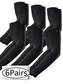 4 Pairs Unisex Cooling Arm Sleeves, Sports Compression Sleeve - A - View 12