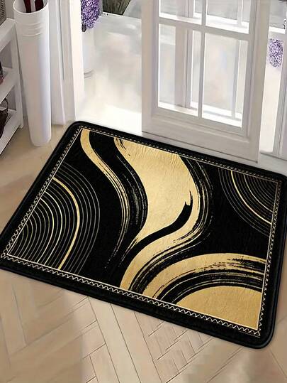 1 pieza Felpudo de entrada rectangular, de gamuza sintética suave, de fibra de poliéster de 1400g/㎡ lavable a máquina, de 10mm de grosor, con base antideslizante de TPR, piel sintética de gamuza amigable, lavable a máquina, felpudo decorativo antideslizante, alfombra plegable de fácil cuidado, diseño rectangular, adecuado para entrada, vestíbulo, escenas domésticas diarias, baño, dormitorio, sala de estar, comedor, decoración, felpudo interior antideslizante, decoración del hogar, decoración del hogar para el Día de San Valentín, felpudo multiusos