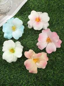 1pc Beachy Vacation Faux Flower Hair Clip Claw Clips Hair Claws Hair Barrettes, School Stuff, Vacation Outfits Woman, Hair Accessories, Head Accessories, Hair Accessories For Women - 彩色 - 查看 3