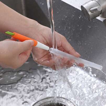 1 Pc Reusable Straw Cleaning Brush, Multi-Functional Cup Lid Cleaner, Bendable Narrow Gap Debris Remover, Universal For Various Calibers Of Straws