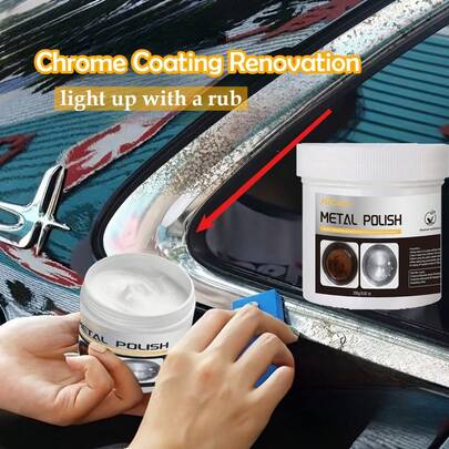 H4Cacle 金属抛光膏 - 适用于门把手、窗框、徽标，修复膏，汽车和家居维修抛光，不锈钢水槽和浴缸清洁剂，恢复光泽，汽车美容用品