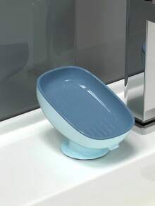 2pcs Soap Box, Household Soap Dish, Wall-Mounted Drainless, No Water Accumulation, Suction Cup Bathroom Organizer, Simple Style Creative New Design Bathroom Accessories Bathroom Tools - Soap Box - View 9