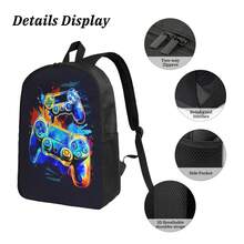3PCS Boys Backpack, Cute Game Bookbag School Bag With For Elementary Preschool Travel - Backpack - View 5