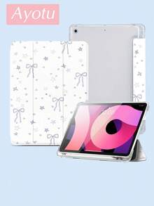 Ayotu 1件星形蝴蝶结平板电脑保护套和Kindle电子书保护套，兼容iPad 10代、iPad 11/Air 4/Air 7/9.7英寸，兼容三星Galaxy Tab A9 Plus、Kindle（11代-2024年发布）（6英寸）、Kindle Paperwhite 12代2024，绝佳节日礼物，时尚简约图案。 - 彩色 - 查看 3