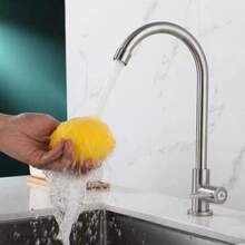 360° Swivel Stainless Steel Faucet - Metal Finished, Water-Saving Design, Easy To Install No Battery, Universal For Kitchen Bathroom RV Multi-Scene Use - Multicolor - View 3