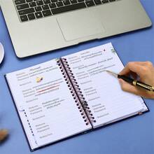 Spiral Flowers Internet Password Book With Alphabetical Tabs Logbook 140 Pages - Dark Green - View 4