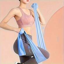 5件套TPE瑜伽阻力带套装，多色（蓝、黄、紫），5种阻力级别，便携式拉伸器材，适用于健身、瑜伽、普拉提、康复、力量训练、肌肉塑形和柔韧性增强。 - 彩色 - 查看 4