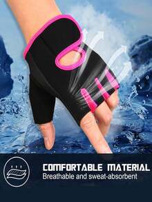 1 đôi găng tay thể thao hở ngón unisex, găng tay đạp xe chống trượt thoáng khí, găng tay nâng tạ siêu nhẹ, găng tay thể thao bảo vệ lòng bàn tay giảm sốc, găng tay tập luyện bảo vệ toàn bộ lòng bàn tay, thích hợp cho tập luyện, thể dục, đạp xe và nhiều hoạt động khác. - Nhiều màu - Xem 4