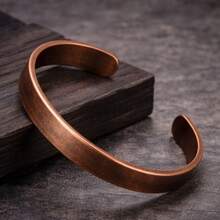 Men's Bracelet Made Of Aged Pure Copper - Camel - View 3