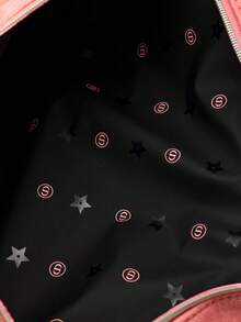 Christian Dior Materiel Pink Velvet Makeup Pouch, Makeup Bag, Sueded Cosmetic Bag With Embossed DIOR Letters, Star Charm & Signature CD Lining - Pink - View 5