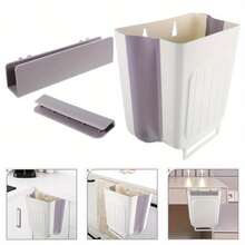 Foldable Trash Can For Home Kitchen Cabinet, Hanging Waste Storage. - white - 查看 8