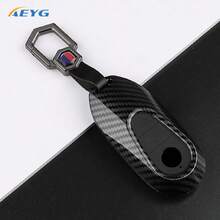 Ốp chìa khóa xe hơi bằng nhựa ABS kiểu sợi carbon cho các dòng xe C-Class, E-Class, S-Class, GLC W206 W214 W223 E300 C260 C300 S450 S500 S400 - Mercedes-Benz C-Class - Xem 3