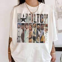 Hamilton American Legacy Founding Father Musical Shirt, Broadway1 Icon Tribute Tee, Revolutionary Theater Character Inspired Tshirt2 - 白色 - 查看 2