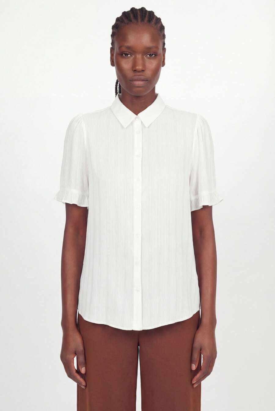 Naf Naf Short-Sleeved Shirt - White Chemises White Fabric - White - View 1