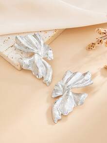 2件套波西米亚几何不规则条纹荷叶边花瓣时尚耳环，优雅奢华，适合日常休闲、派对、婚礼、度假、情侣约会等场合，是女士节日百搭的魅力饰品礼品。 - 耳飾 - 查看 10