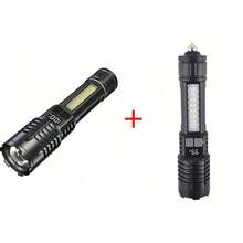 1个超亮可充电手电筒/泛光灯，适用于户外露营、钓鱼、狩猎、徒步旅行、探险和紧急情况。 - 彩色 - 查看 13