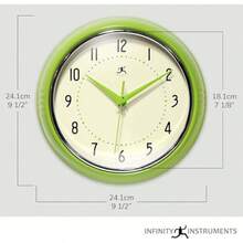 Reloj de pared retro de 9 pulgadas con barrido silencioso sin marcas de mediados de sio moderno y de cocina comedor con movimiento de cuarzo estilo retro latte-B031 - Café con leche - Ver 5