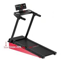 Homefitnesscode 4-In-1 Folding Treadmill - 1–14 Km/H Speed, 20% Slope Auto Incline, 9cm Adjustable Height,107*40 Cm Running Belt, 12 Preset Programs & Touch Control - UK Plug(220-240V) - View 12