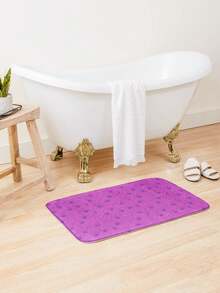 Magenta RainB1Ow Paw Prin Pattern  Colorful Cute C1At  Dog Paws Aesthetic Magenta Bath Mat Made Of Microfiber, Quickdrying And AbS1orbent Fce Material, Hine WaS1HAble, Stain Resistant, Suitable For Room DE1coration, Kitchen, BatH1Room, S1Hower Room, Etc. - Diatomaceous Earth Floor Mats - View 1