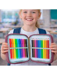 Jumbo Box Large Pencil Case Organizer - Hồng - Xem 4