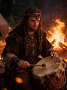 1pc Medieval Gothic Faux Leather Headpiece - Adjustable Renaissance Headband For Renaissance Fairs, Costume Parties, Role-Play (Knight, Wizard, Noble) - A - View 2