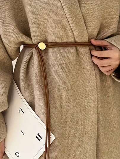 Women'S Waist-Cinching Belt, Thin Waist Belt, Perfect For Coats, Sweaters, And Suits. Stylish And Versatile, Adjustable, Long Leather Waist Chain. Simple Solid Color, Elegant And Suitable For All Seasons. Pairs Beautifully With Dresses, Coats, Shirts, And Other Tops For A Flattering Waist.