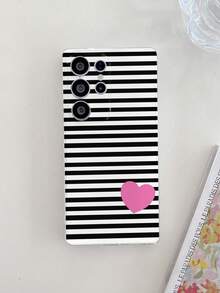 1个条纹心形图案镜头保护壳，兼容三星、Nothing、Pixel、INFINIX、苹果、小米红米等品牌手机。 - 彩色 - 查看 5