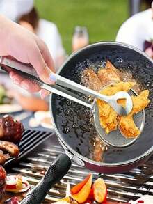 Meatball Maker, Stainless Steel Mold, Cooking Tongs, Pastry Spoon - Multicolor - View 9