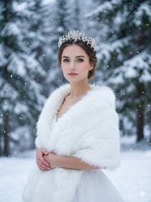 1 chiếc vương miện công chúa pha lê bạc sang trọng, phụ kiện cài tóc hình hoa băng giá, thích hợp cho các cuộc thi sắc đẹp, sự kiện trang trọng và dạ hội, phụ kiện tóc cưới. - Bạc - Xem 5