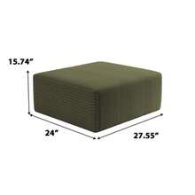 Soft Sofa Ottoman Fabric Ottomans Footrest To Combine DIY Sofa Chairs For Living Rooms, Bedrooms - màu xanh lá - Xem 2