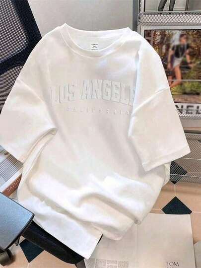 Camiseta hombre cuello redondo y manga corta. Estilo casual con estampados modernos y cómodos. Para hombres y mujeres, estilo pareja, pareja, camiseta de manga corta con estampado de moda